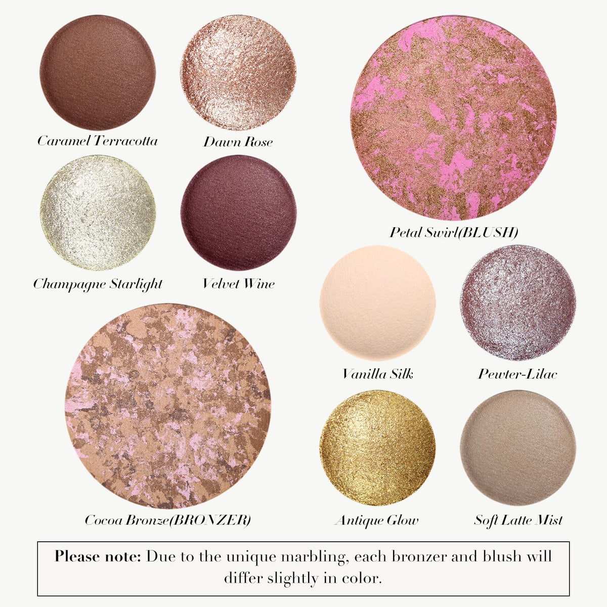 UCANBE blush and bronzer detail showing warm tones for natural sculpting