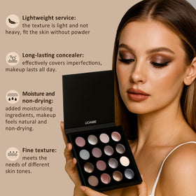 UCANBE neatly arranged 15-piece brush set illustrating tool variety and application control