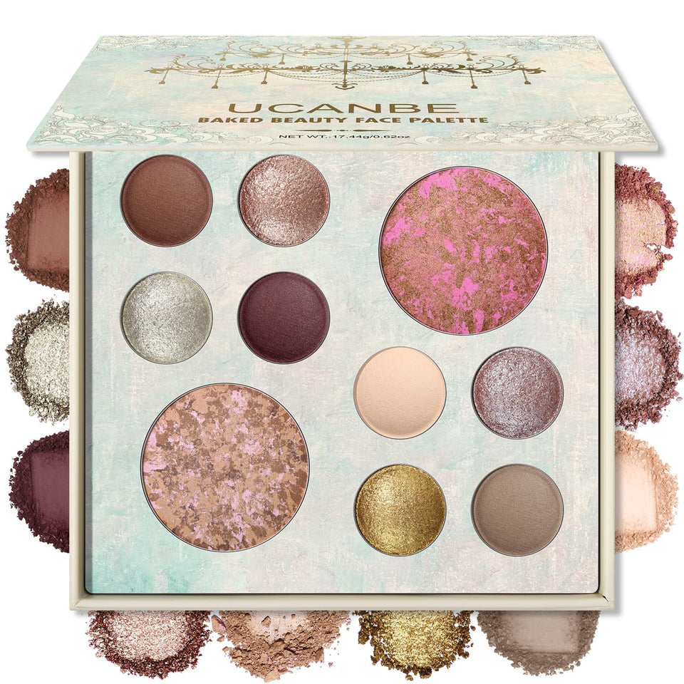 UCANBE palette front view showing full pan layout and versatile neutrals
