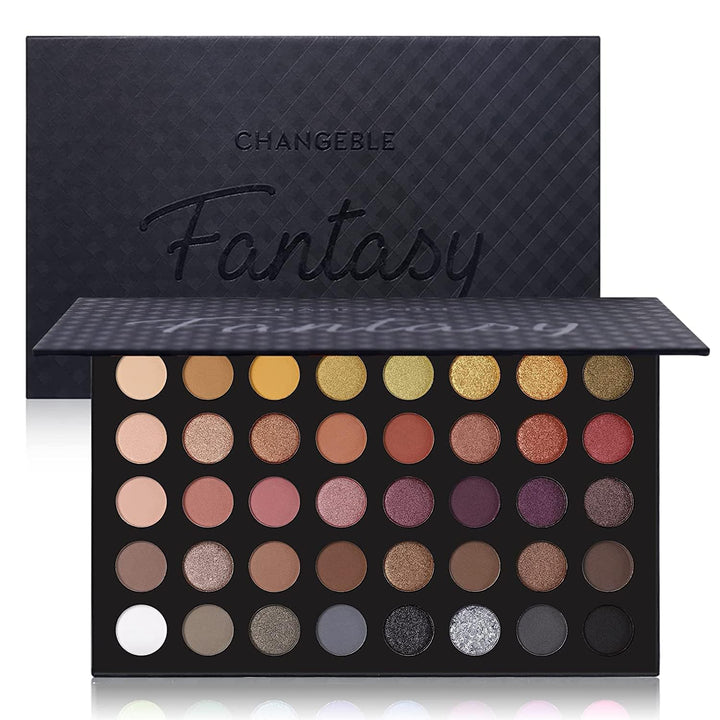 UCANBE palette front packaging showing 40 neutral shades and compact case benefit versatility