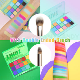 UCANBE palette beside makeup bag showing compact size and portability benefit