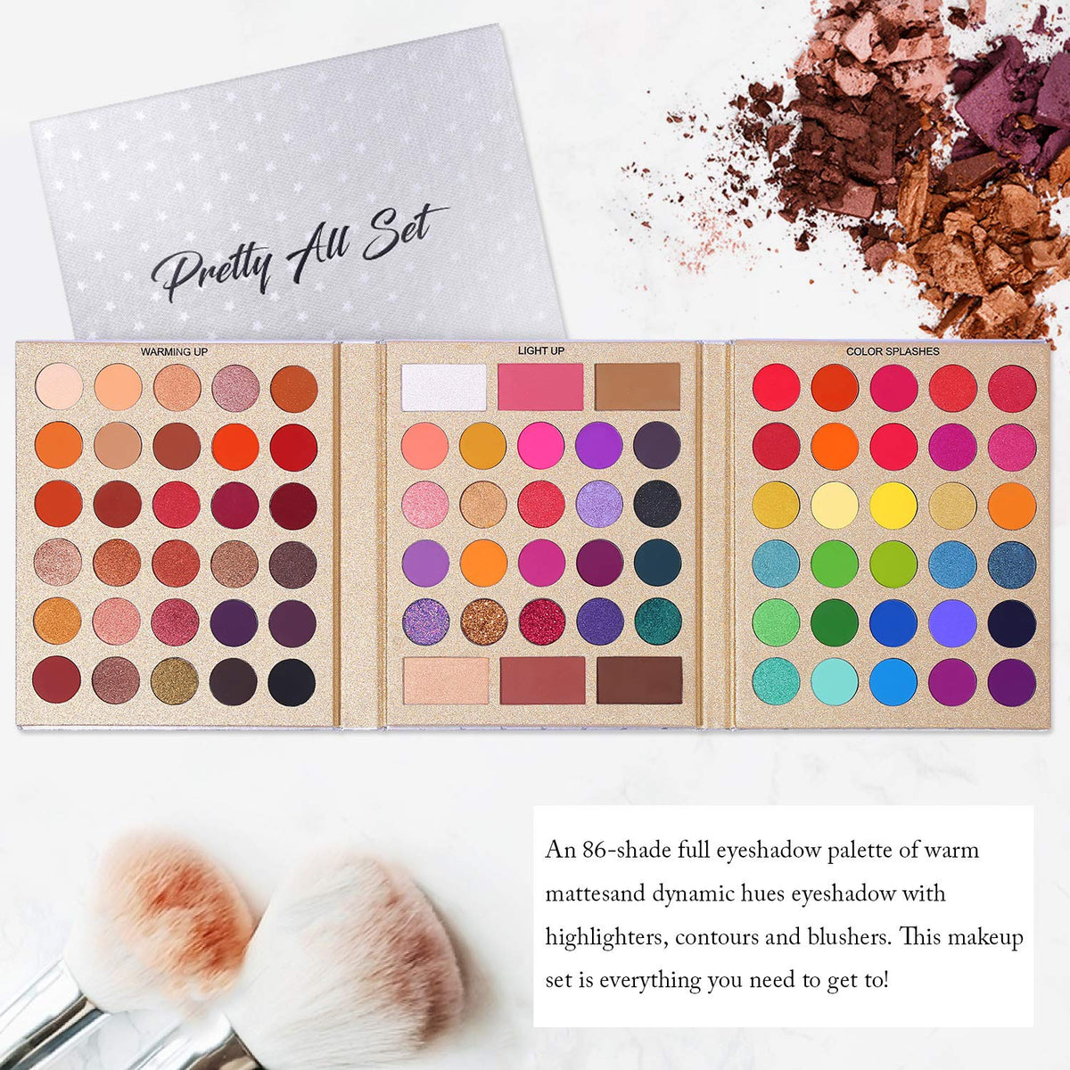 UCANBE mirror inside palette with case closed for secure storage benefit