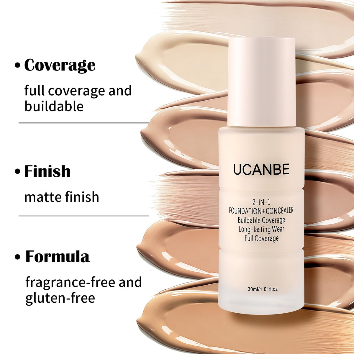 UCANBE pump dispensing foundation for controlled, mess-free application