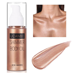 UCANBE rose gold front packaging showing bottle and label, highlights portability