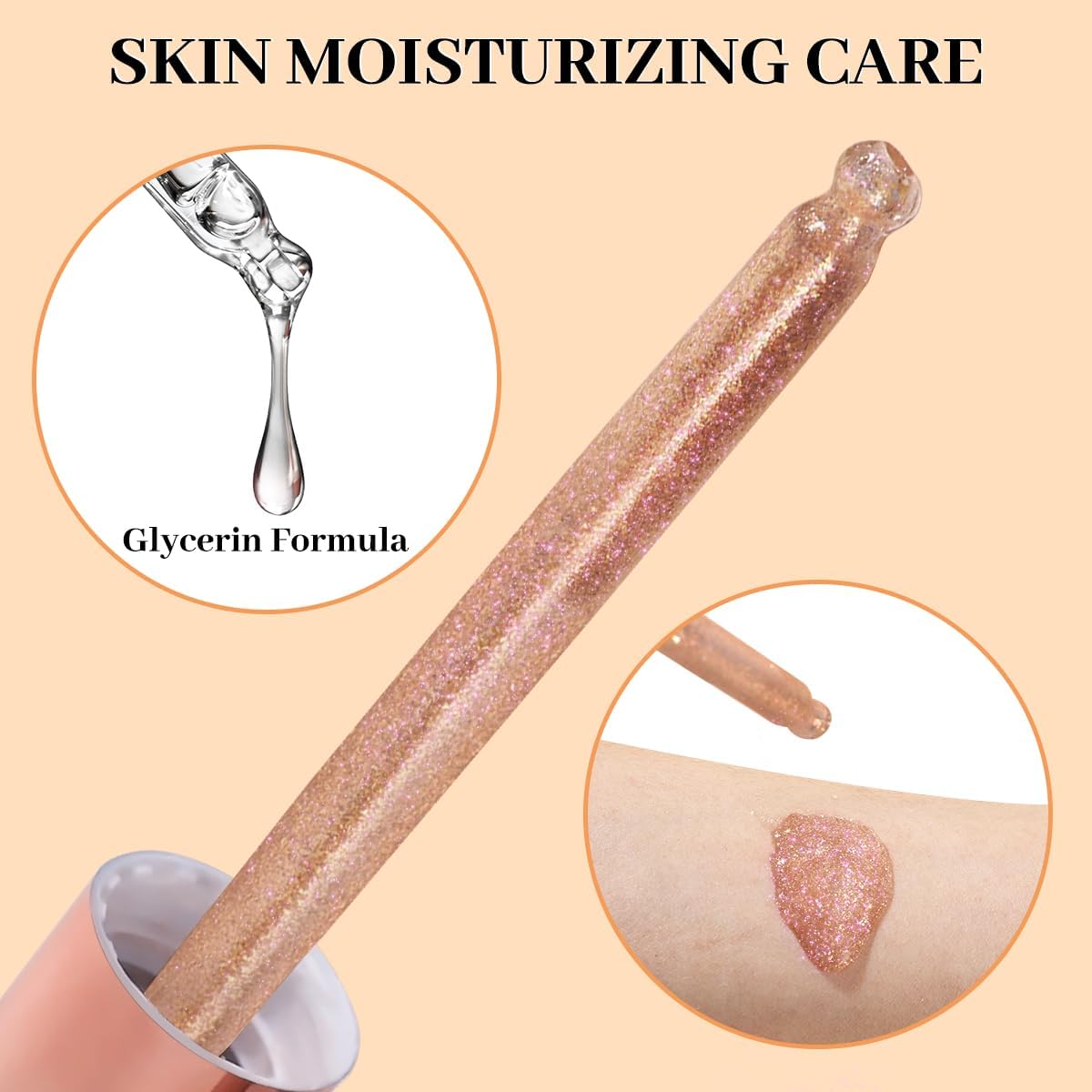 UCANBE mixed with lotion on hand demonstrating blendability and subtle all-over radiance
