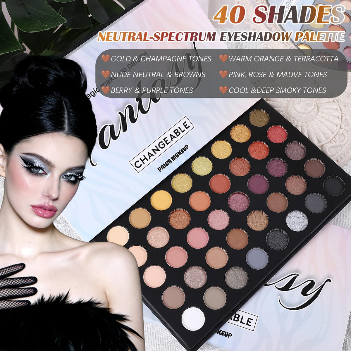 UCANBE shade pan layout displaying diverse mattes and shimmers for easy color selection