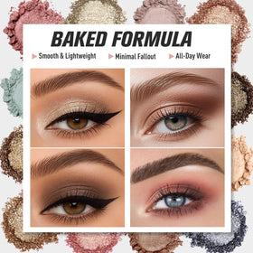 UCANBE close-up of baked shadow texture showing smooth application benefit