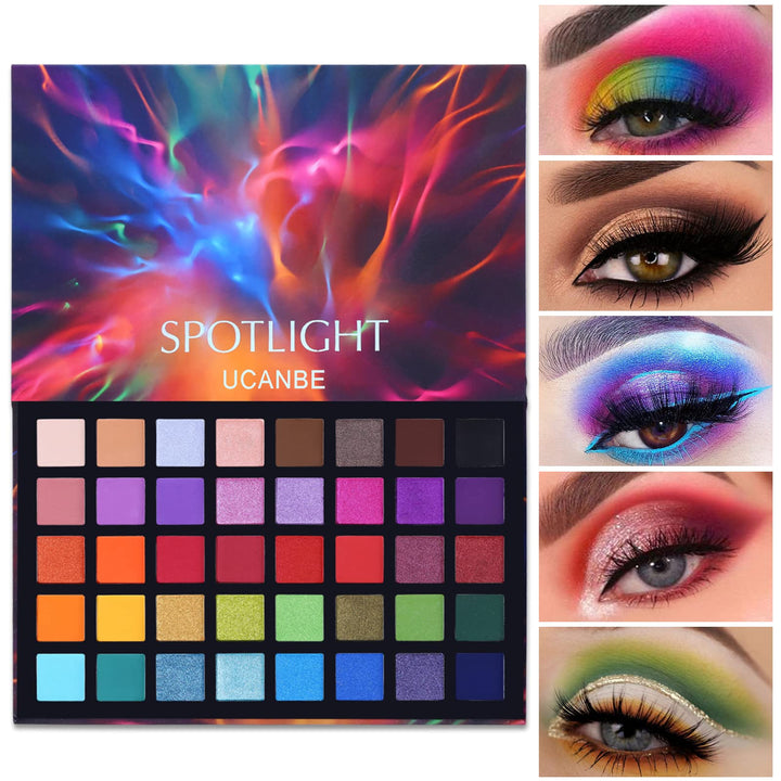 UCANBE open palette front view showing 40 shades and easy selection