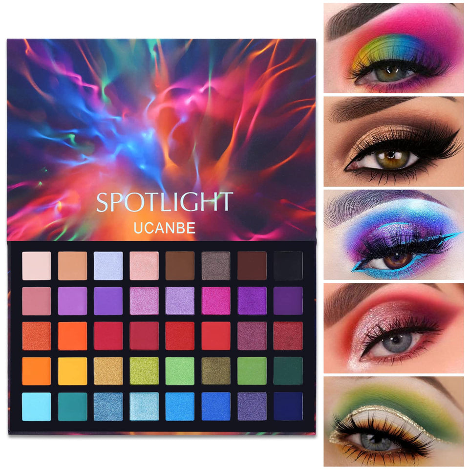UCANBE open palette front view showing 40 shades and easy selection