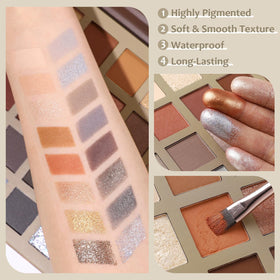 UCANBE texture comparison matte and shimmer demonstrating blendable payoff