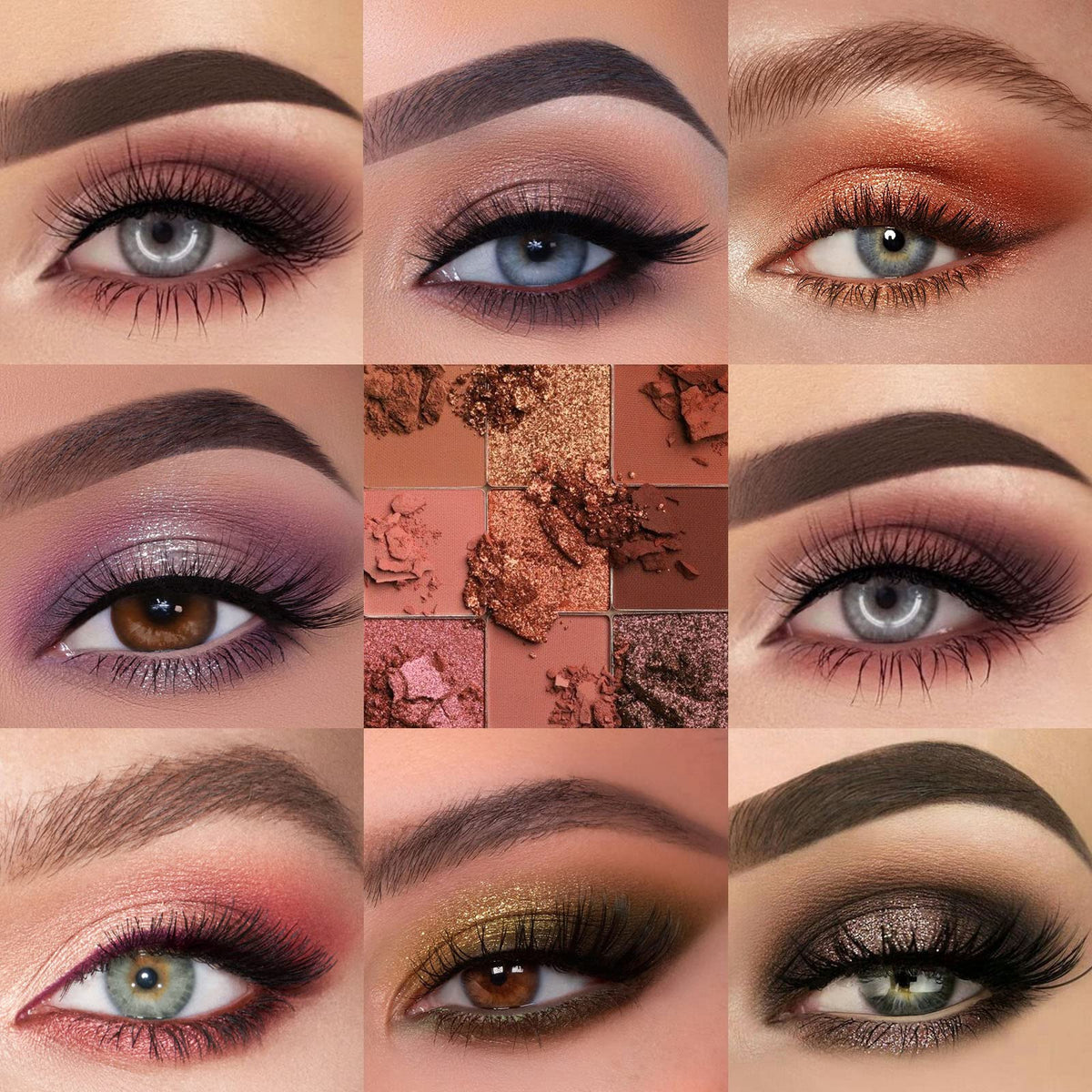 UCANBE palette in use on eyelid illustrating seamless application