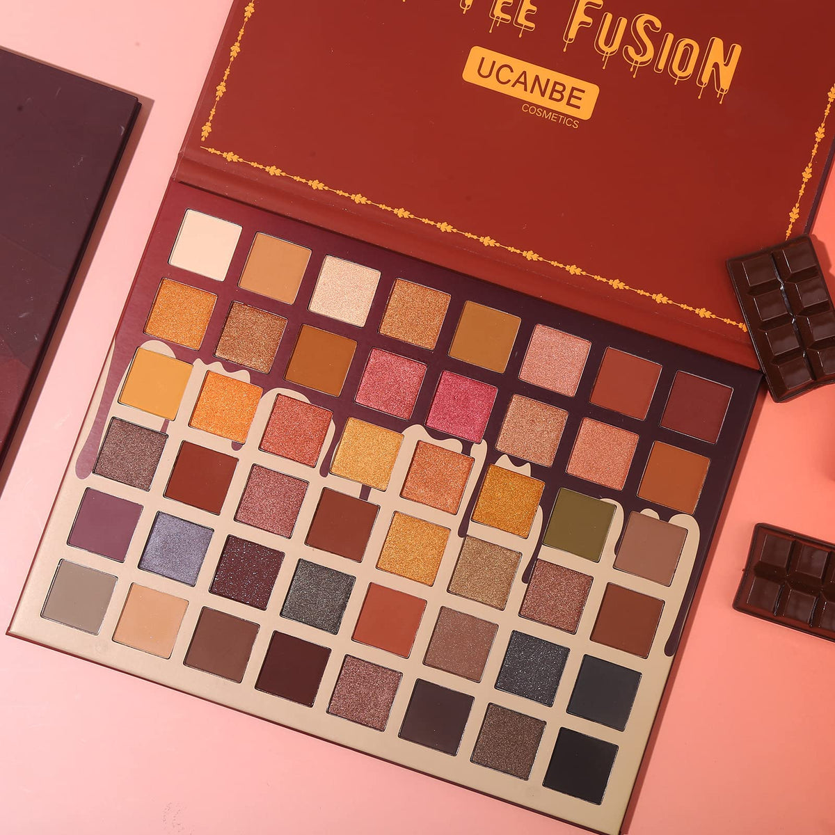 UCANBE palette on vanity with brushes suggesting everyday styling convenience