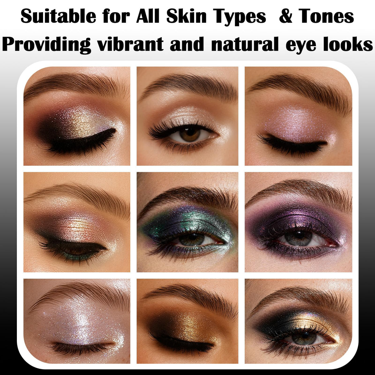 UCANBE brush applying metallic shade to lid for blendable, high-impact finish