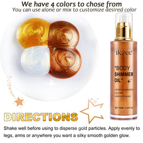 UCANBEMAKEUP shimmer oil drop close-up highlighting smooth lightweight texture