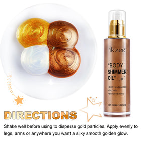 UCANBEMAKEUP shimmer oil texture close-up highlighting luminous finish