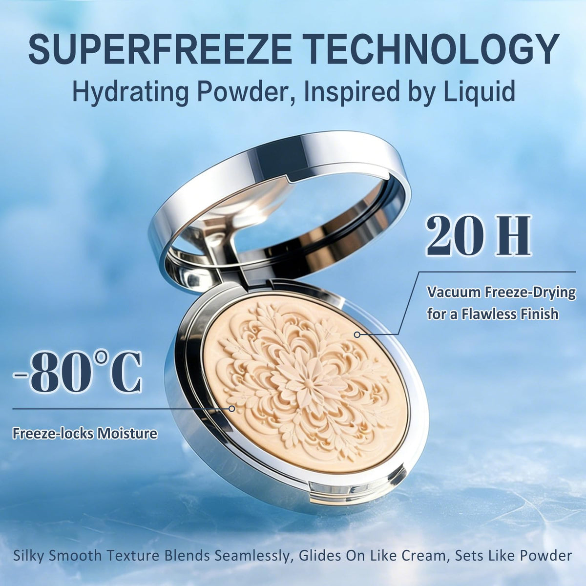 UCANBEMAKEUP compact open with mirror for easy on-the-go application