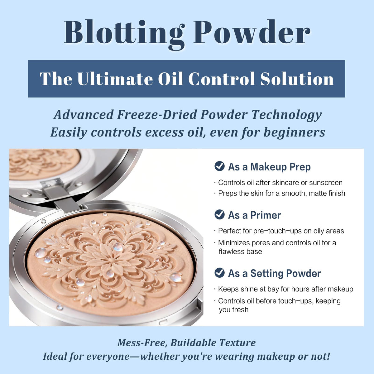 UCANBEMAKEUP targeted touch-up on T-zone delivering long-lasting oil control