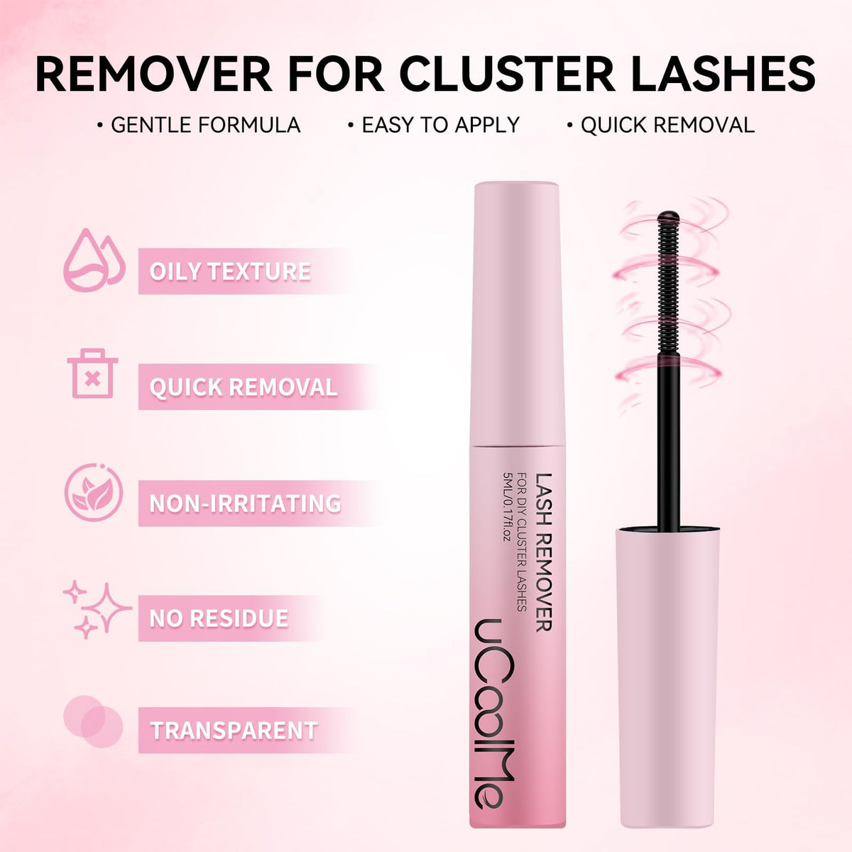 uCoolMe texture drop on fingertip highlighting oil-based dissolving power