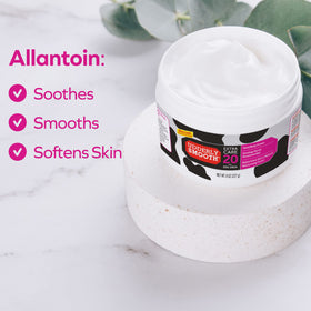 Unscented label detail of Udderly Smooth highlighting sensitive skin suitability