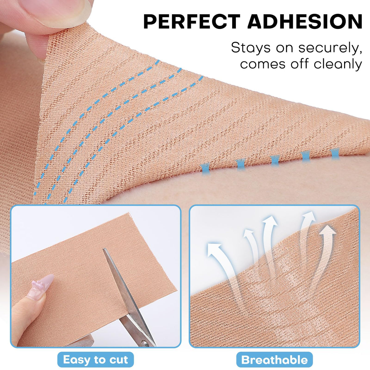 Udefineit applied to finger showing flexible fit and secure adhesion through movement