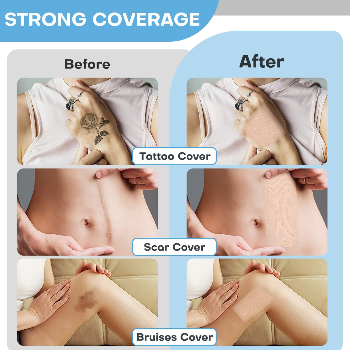 Udefineit applied on forearm covering tattoo with discreet natural-looking concealment