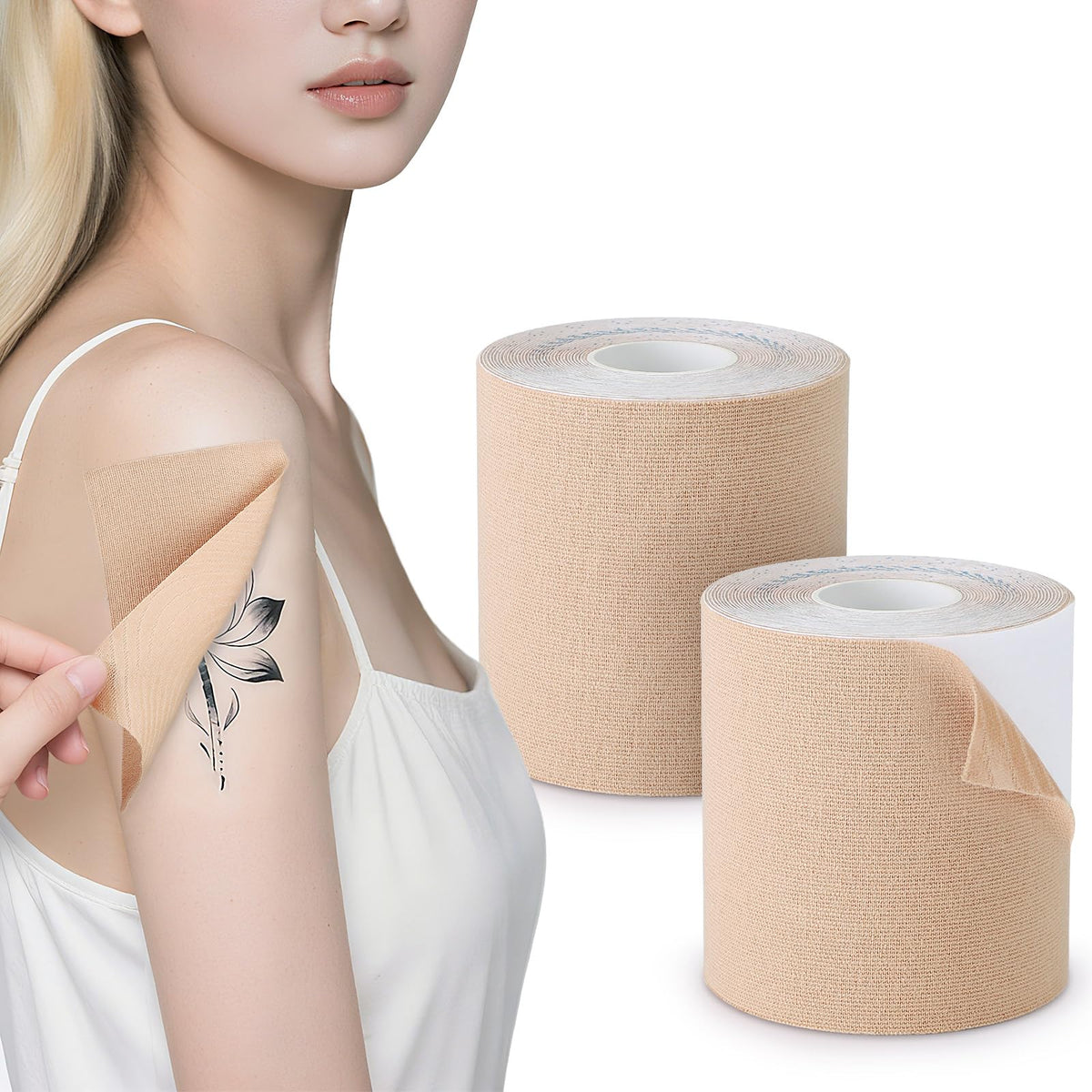 Udefineit rolls front packaging showing two 3-inch adhesive tapes, portable coverage