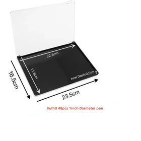 UDTIP palette open with multiple pans displayed for quick selection and organization