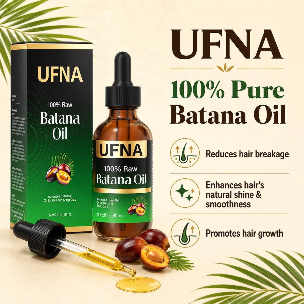 UFNA batana oil texture close-up highlighting smooth non-greasy finish