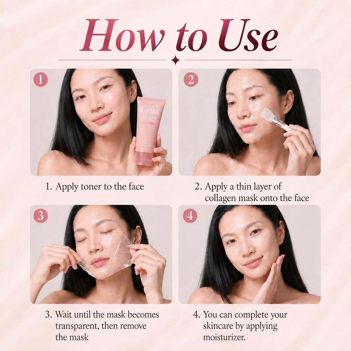 UFNA on bathroom vanity lifestyle shot conveying bedtime routine hydration and pampering benefit