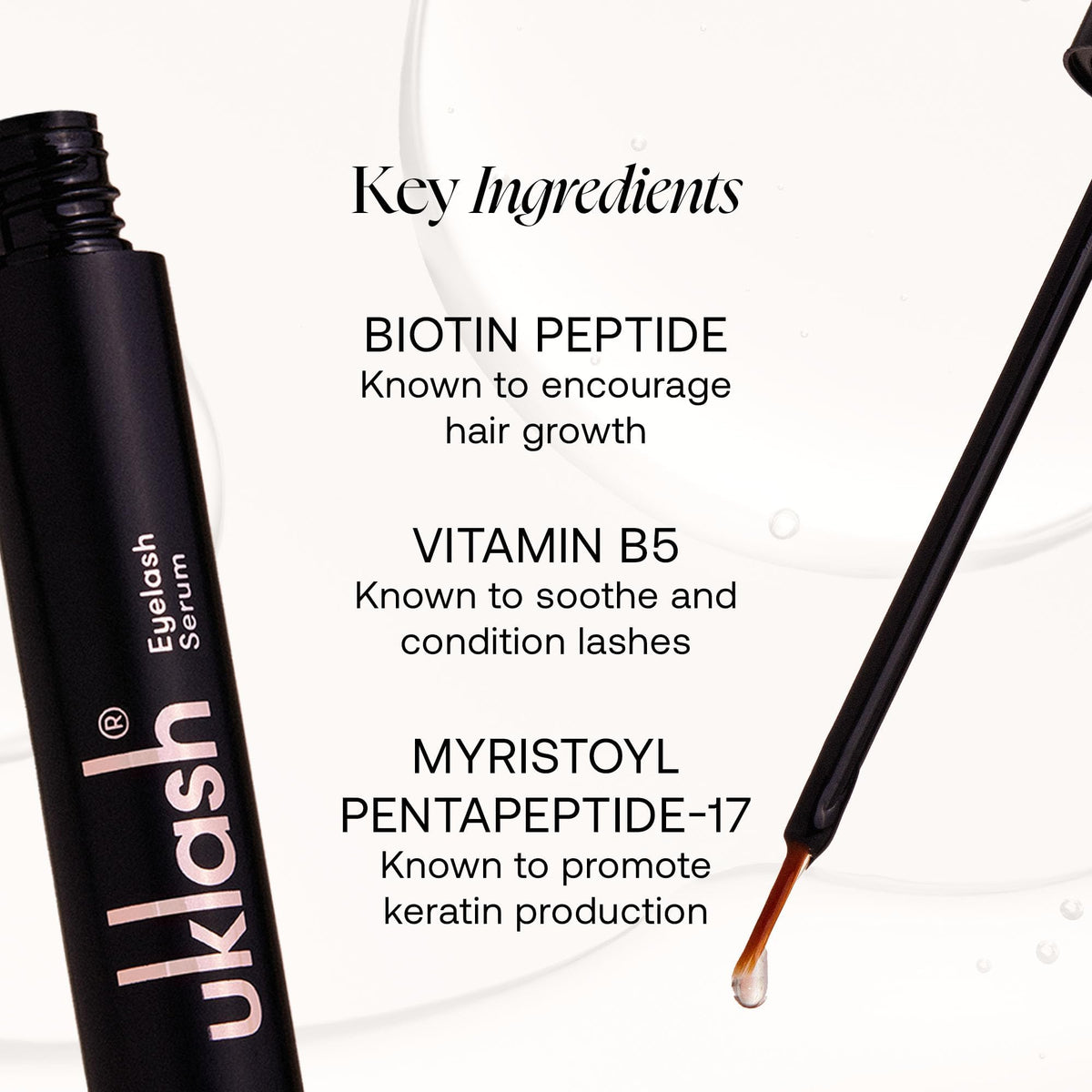 UKLASH in use application along upper lash line for consistent nightly routine