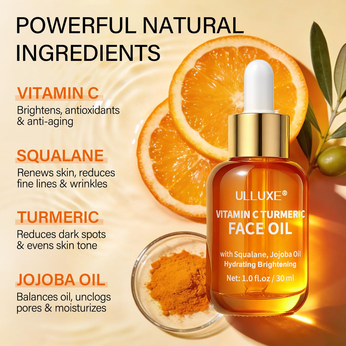 ulluxe dropper releasing oil to show lightweight texture and easy application