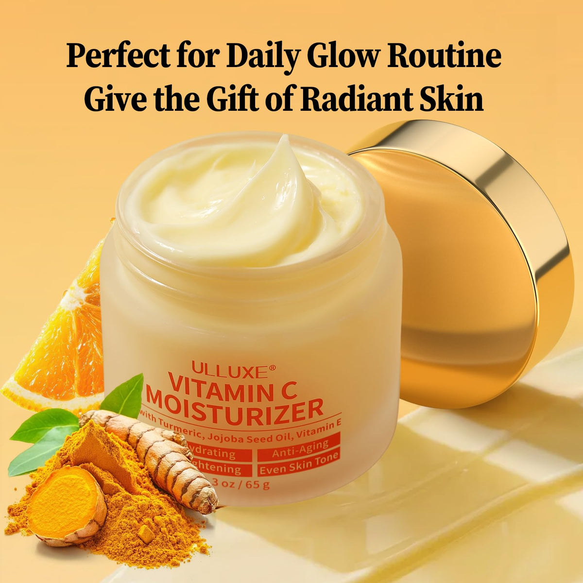 ulluxe jar open with cream inside demonstrating smooth consistency