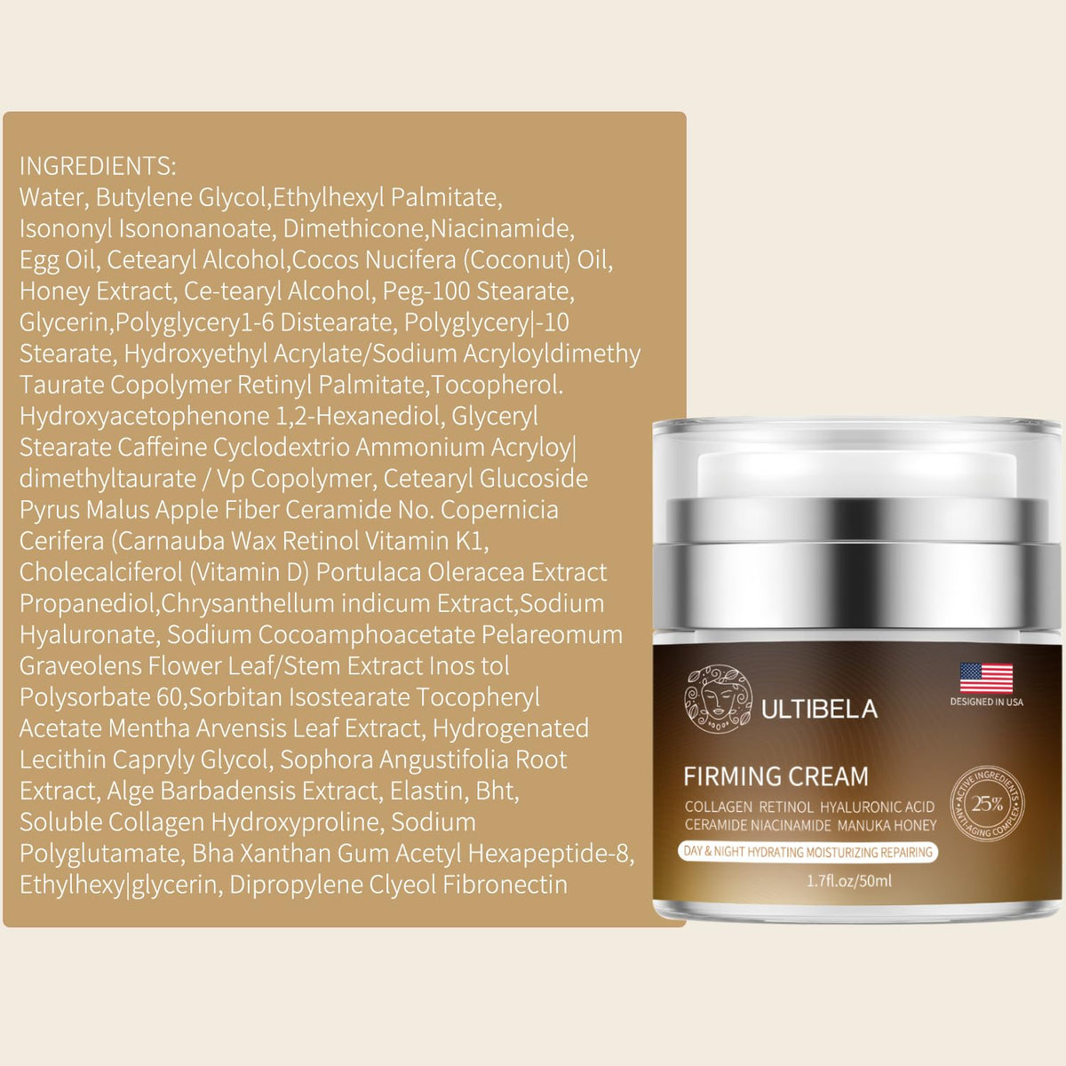 ULTIBELA before and after texture comparison showing improved firmness