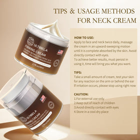 ULTIBELA label detail listing retinol, collagen and niacinamide benefits