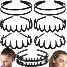 ULTIMUTE front view of eight black headbands showing neat packaging and value