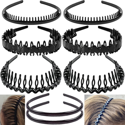 ULTIMUTE front view of eight black headbands showing compact pack and slim design