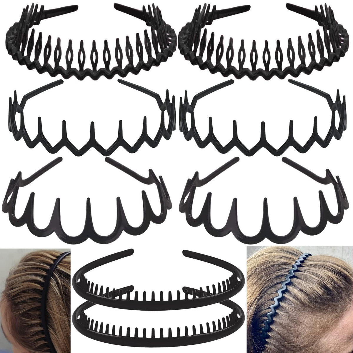 ULTIMUTE front view matte black headband showing slim profile and clean design benefit hold