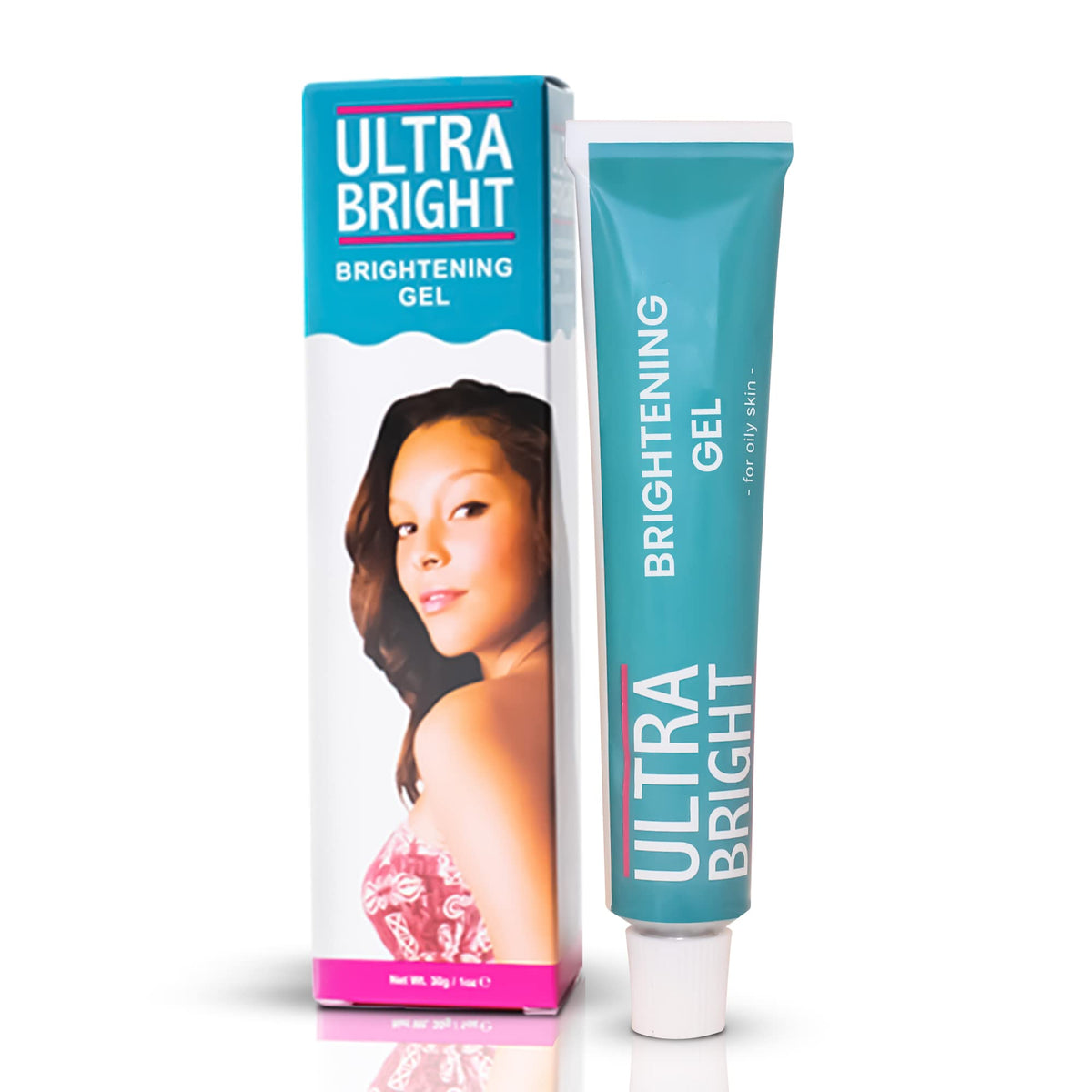ULTRA BRIGHT front tube shot showing clean packaging and product size