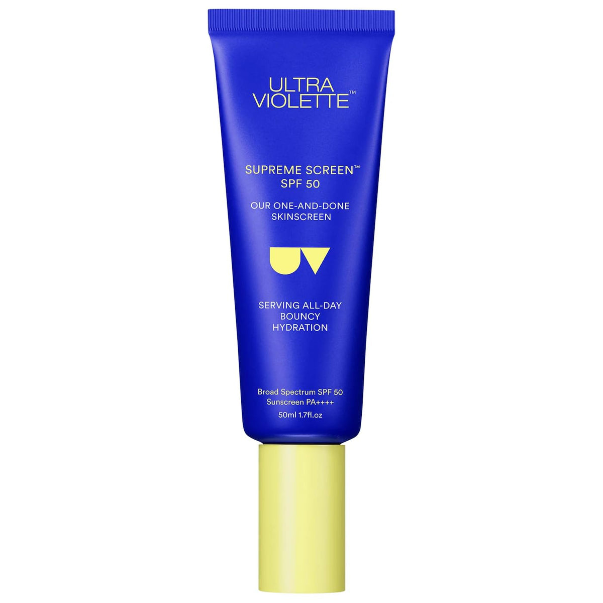 Ultra Violette front packaging showing SPF 50 protection and compact size
