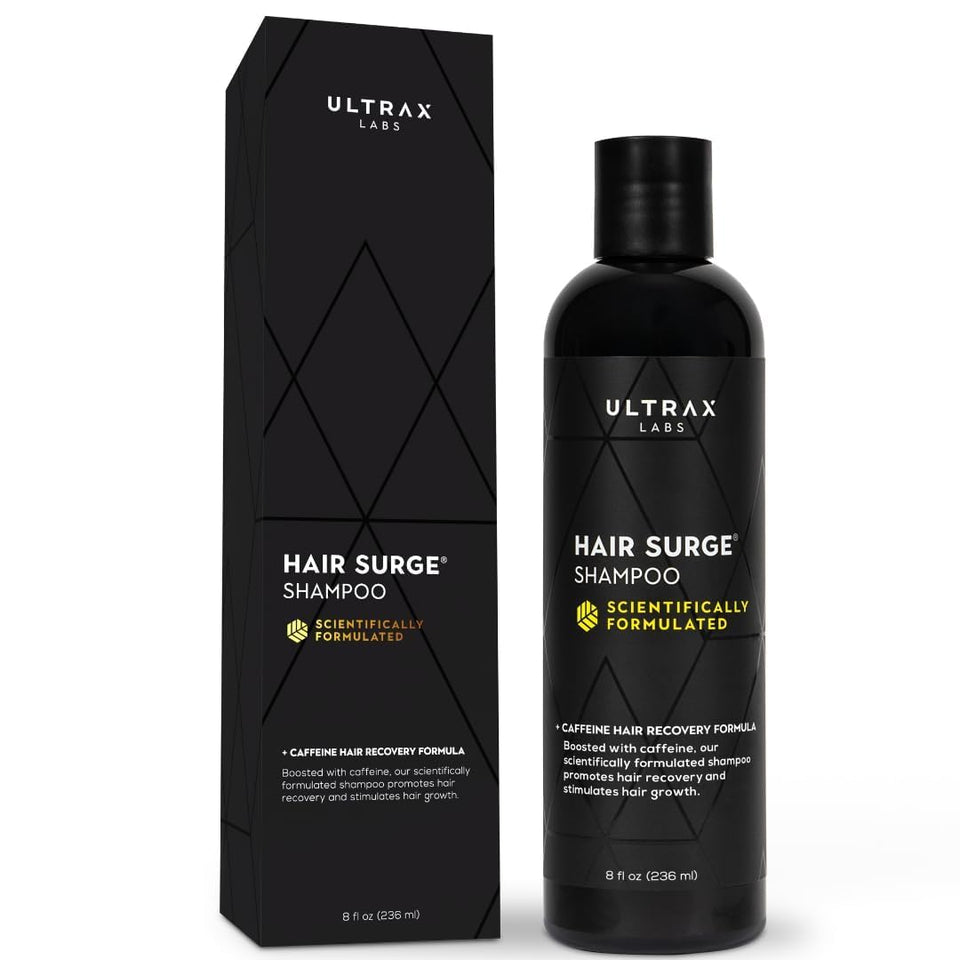 Ultrax Labs Hair Surge front bottle view showing label and 8 oz size for thicker hair