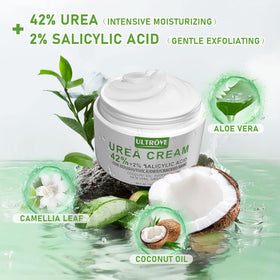 Ultrove cream texture close-up illustrating smooth non-greasy finish for fast absorption