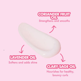Umberto Giannini conditioner applied to wavy hair in shower improving definition