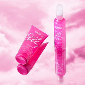 Applied dollop of Umberto Giannini Curl Jelly on hand demonstrating smooth spreadability