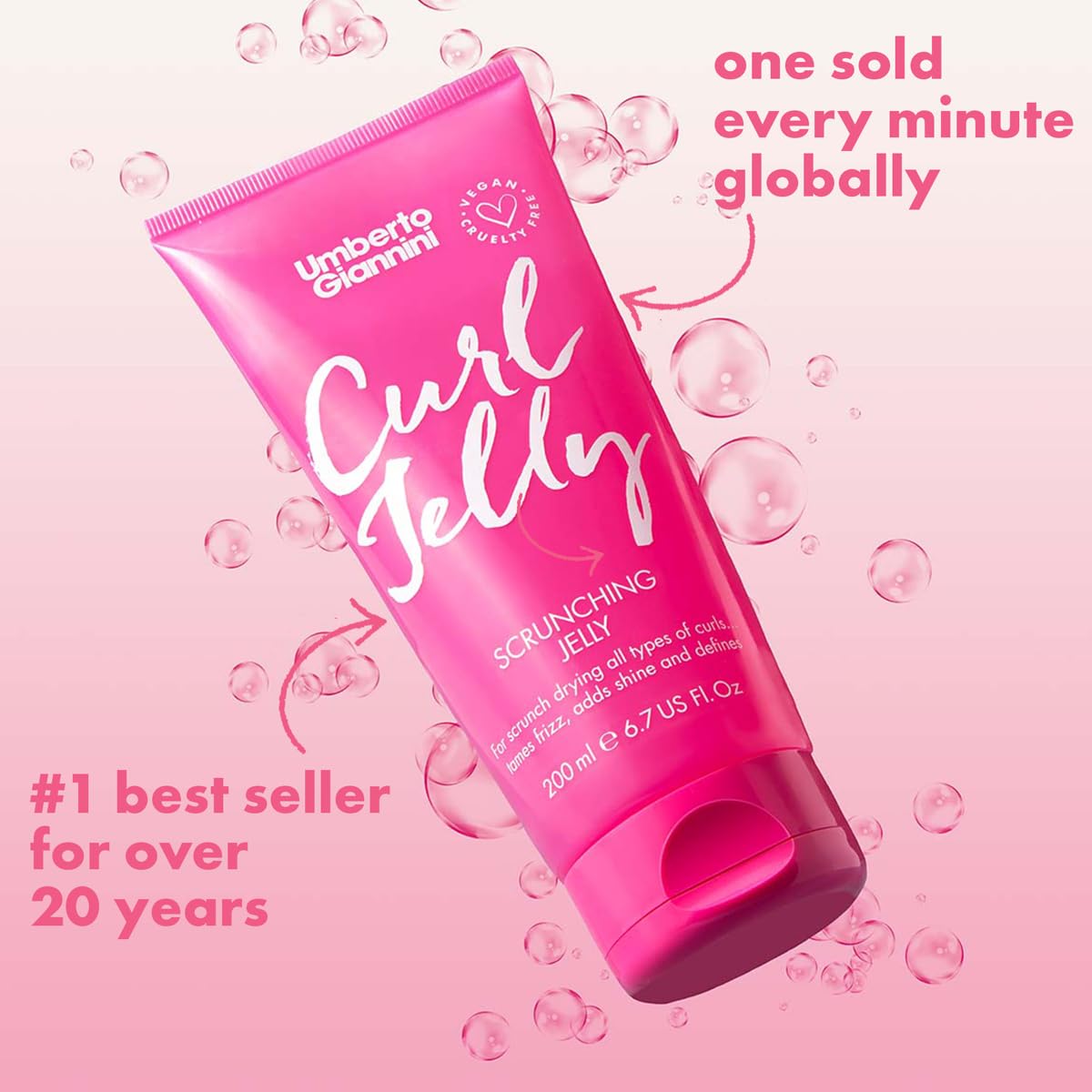 Umberto Giannini curl jelly scooped to show gel texture and flexible hold