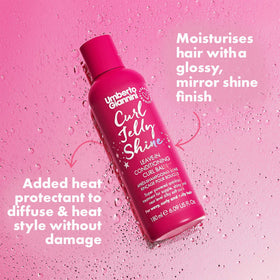 Umberto Giannini before and after curls showing reduced frizz and enhanced shine