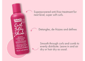 Umberto Giannini curl jelly texture on palm showing lightweight consistency benefit