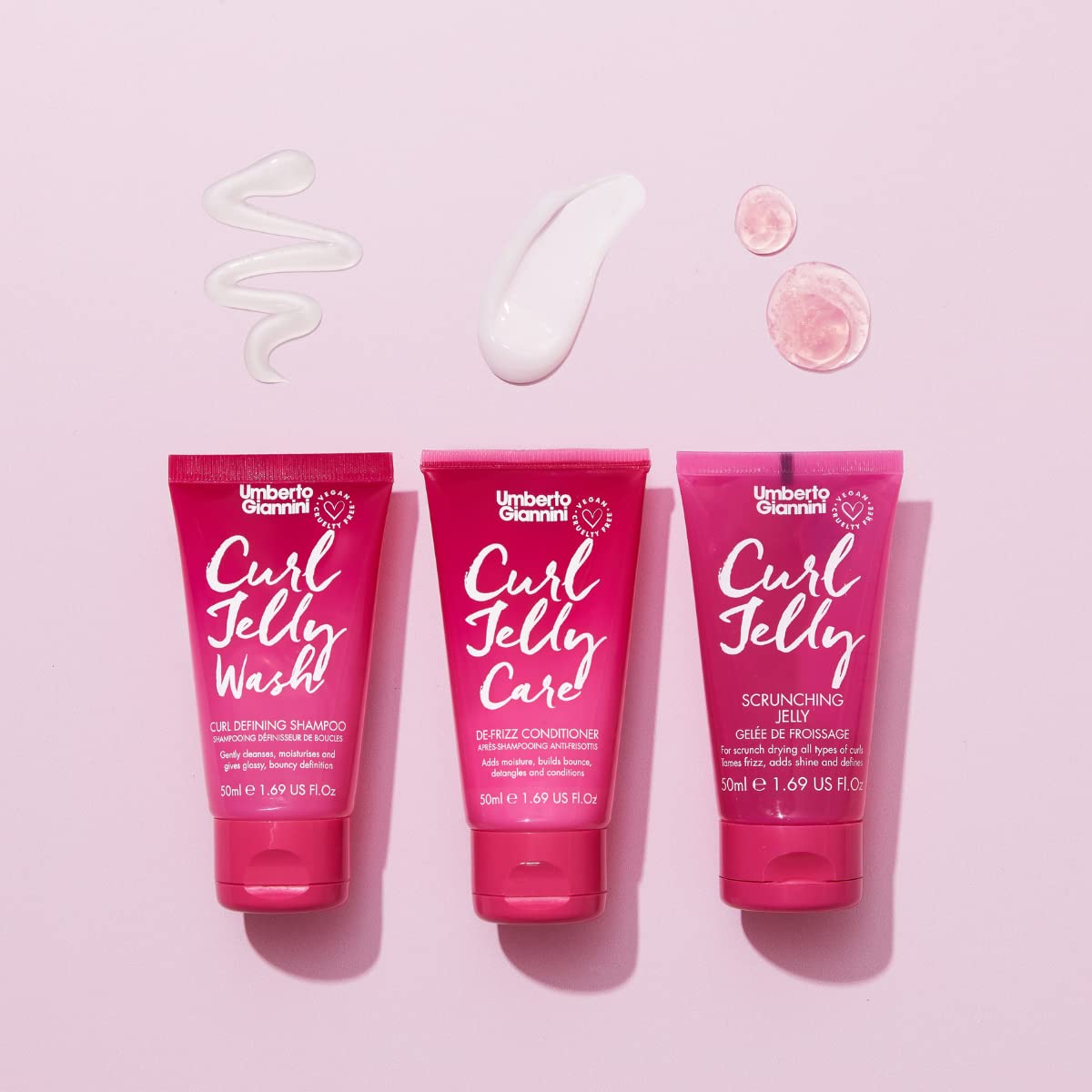 Umberto Giannini Curl Scrunching Jelly tube detail showing gel clarity and medium hold