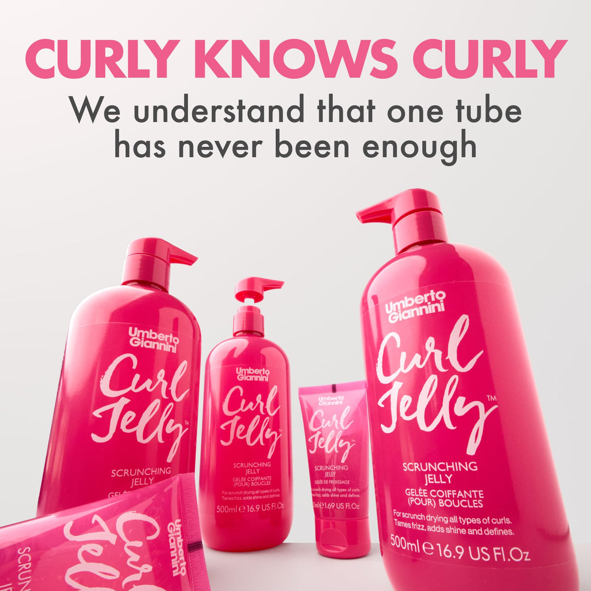 Umberto Giannini Curl Jelly XL label close-up highlighting vegan UK-made formula