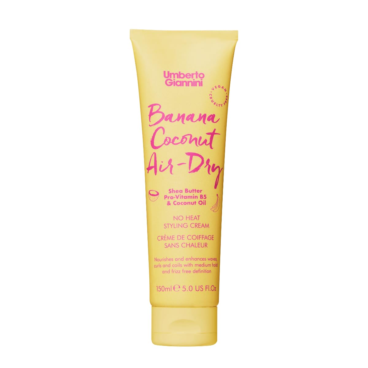 Umberto Giannini front bottle view shows packaging and easy-to-use cream