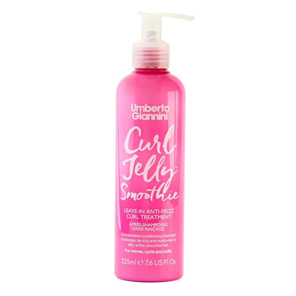 Umberto Giannini front packaging showing Curl Jelly Smoothie and benefits